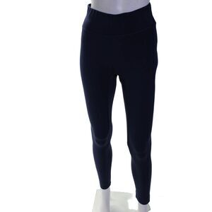 All Access Womens High Waisted Elastic Waist Slip-on Pants Navy Size S